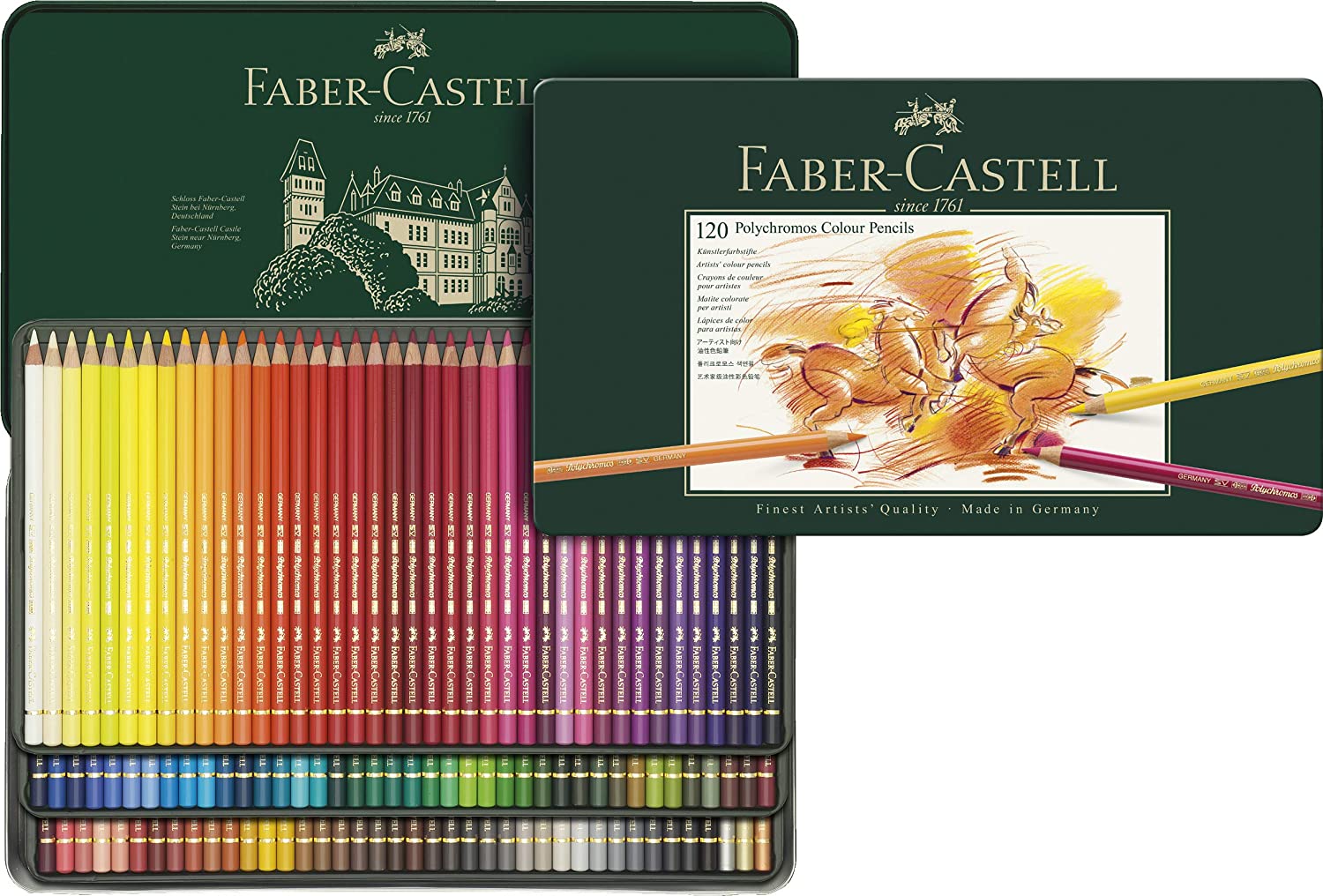 Faber Castell Artist Colour Pencils Polychromos 48 Wood Case